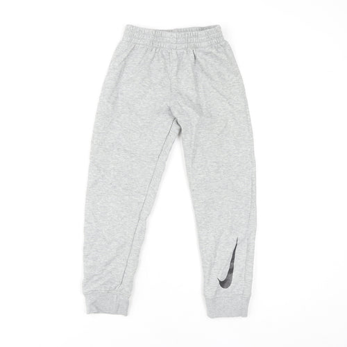 Nike Boys Grey Jogger Trousers, Size 7, Elastic Waist