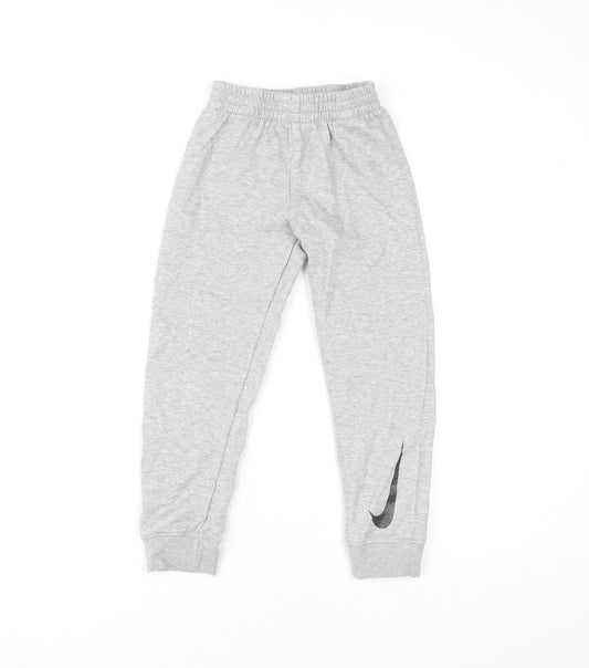 Nike Boys Grey Jogger Trousers, Size 7, Elastic Waist