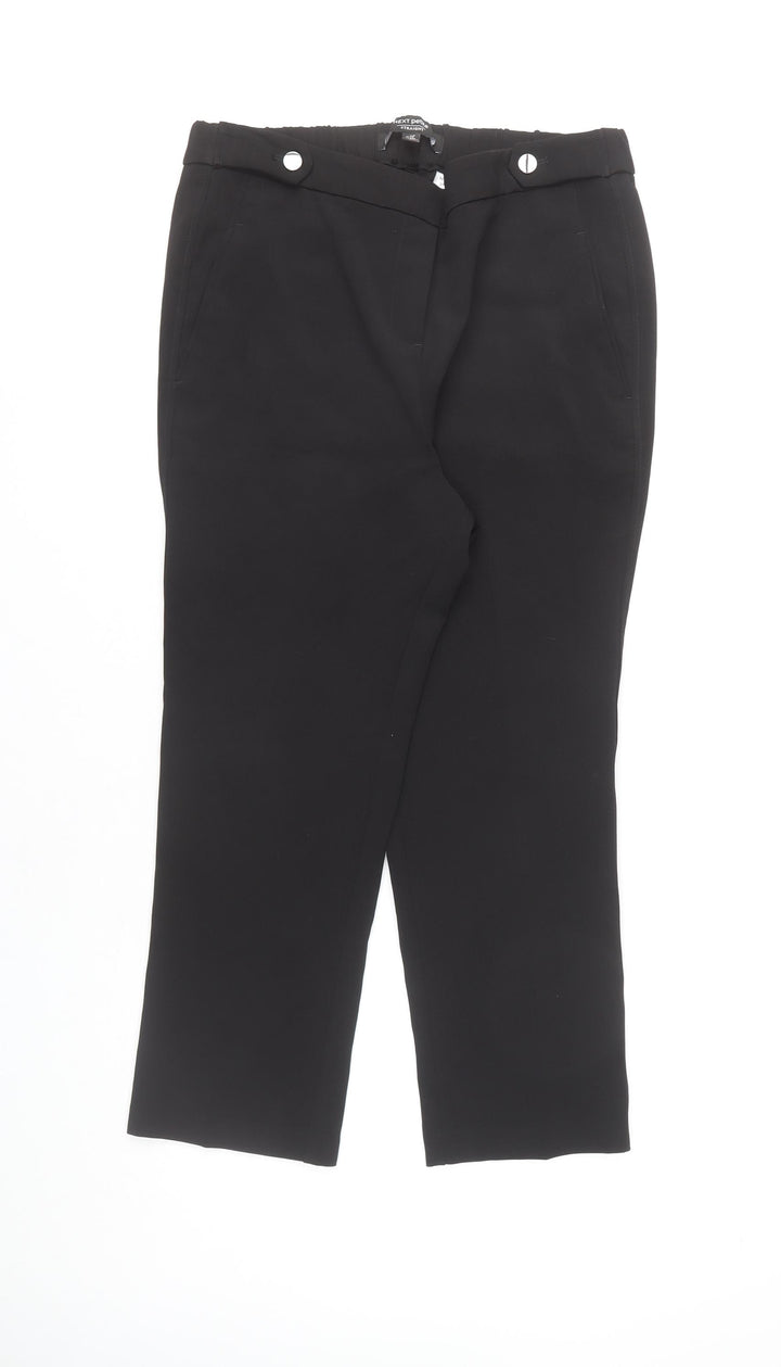 Next Women's Black Trousers Size 14 Plus Elastic Waist