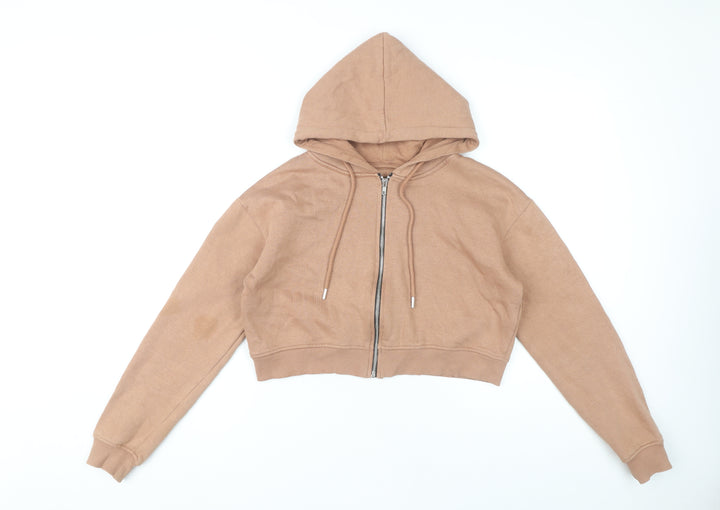 PrettyLittleThing Women's Brown Medium Hoodie Full Zip