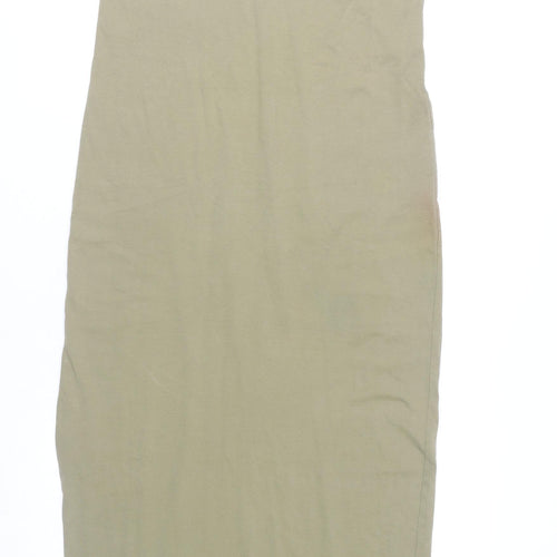 Next Women's Beige Sleeveless Long Tank Dress Size 10