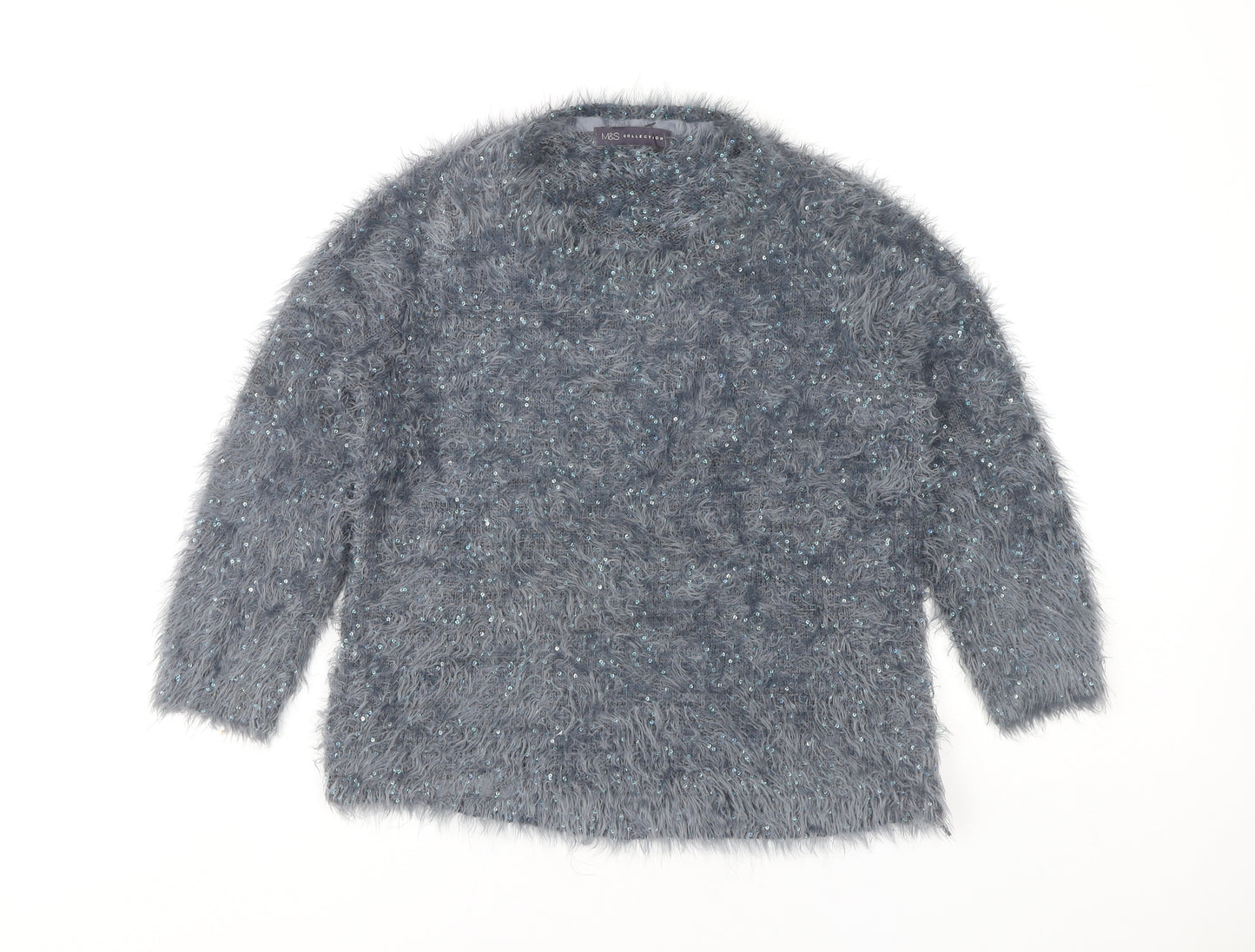 Marks and Spencer Women's Grey Pullover Jumper Size 10