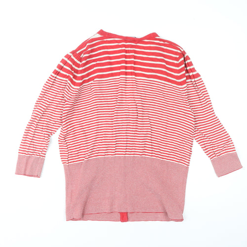 Next Women Red Striped Maternity Cardigan Size 16