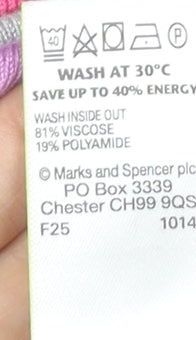 Marks and Spencer Women Pink Striped Cowl Neck Jumper