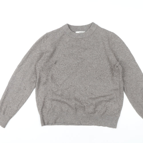Marks & Spencer Women's Grey Crew Neck Jumper, S, Casual Wear