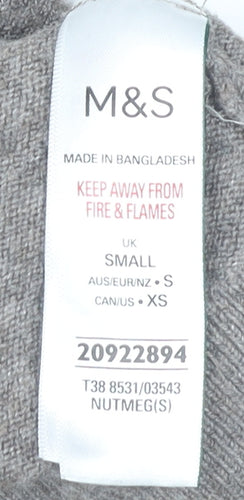 Marks & Spencer Women's Grey Crew Neck Jumper, S, Casual Wear