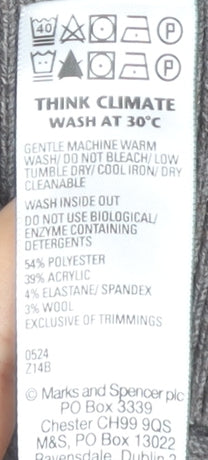 Marks & Spencer Women's Grey Crew Neck Jumper, S, Casual Wear
