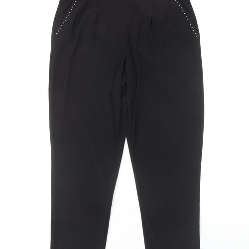 Klass Women's Black Trousers with Studded Accents
