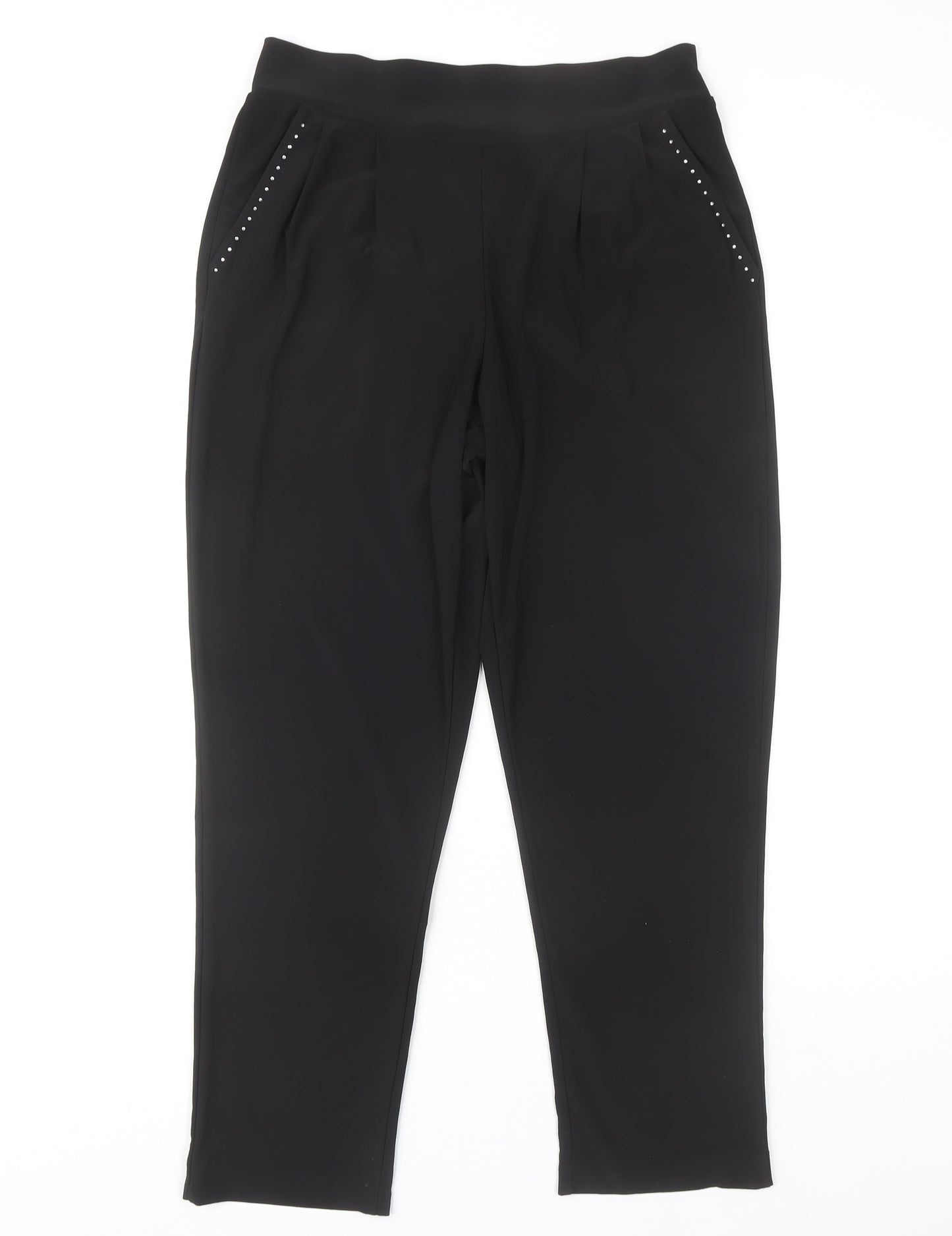 Klass Women's Black Trousers with Studded Accents