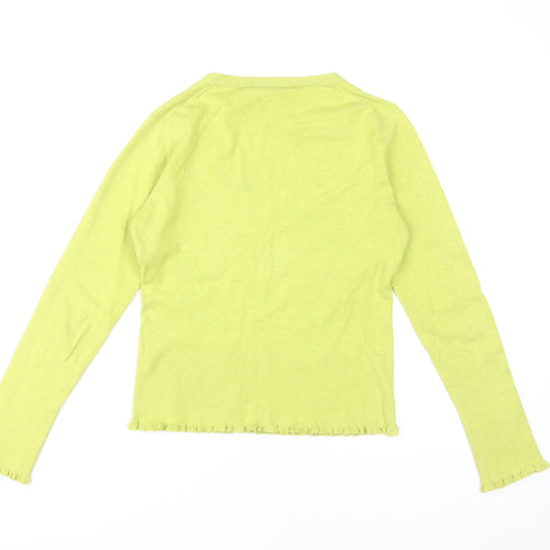 Whistles Women's Green V-Neck Jumper Size M