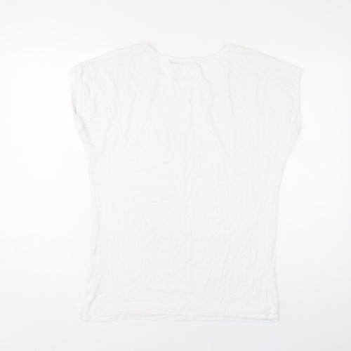 SMITON Women's White Studded T-Shirt S