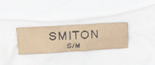 SMITON Women's White Studded T-Shirt S