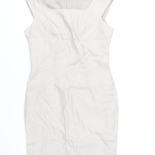 Marks and Spencer Women Beige Sheath Dress Size 10