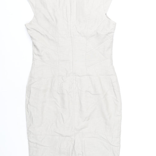 Marks and Spencer Women Beige Sheath Dress Size 10