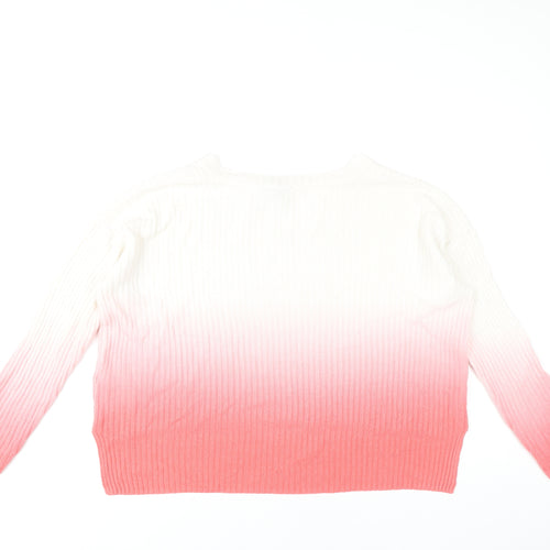 Topshop Women's Multicoloured V-Neck Pullover Jumper Size 10