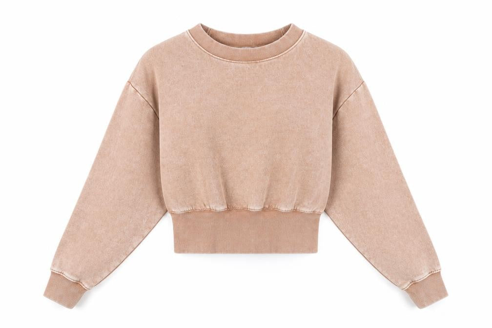 Front view of Zara Women's Beige Pullover Sweatshirt UK 10