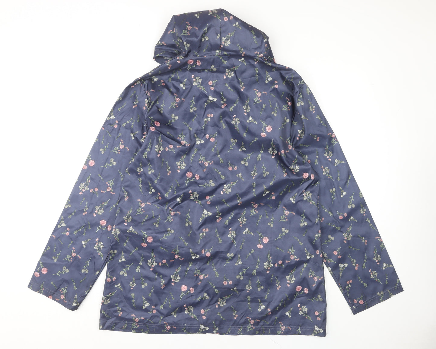 Anne De Lançay Women's Blue Floral Rain Coat M