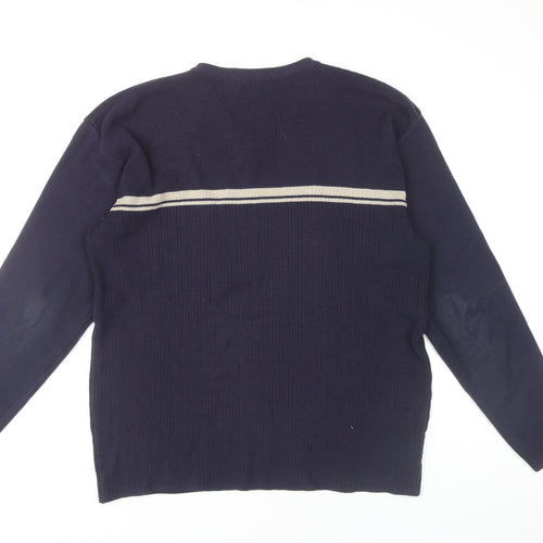 Innocenti Mens Blue V-Neck Pullover Jumper L