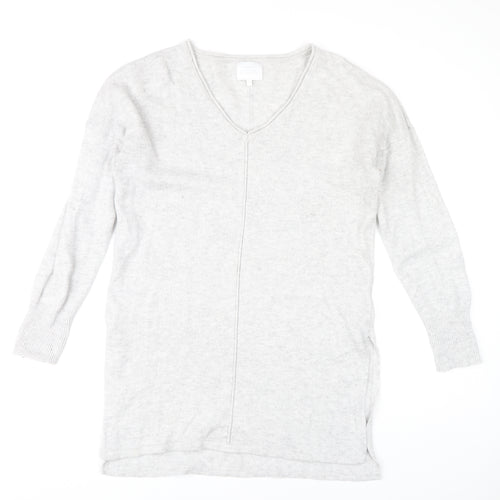 Next Women's Grey V-Neck Long Sleeve Jumper 12