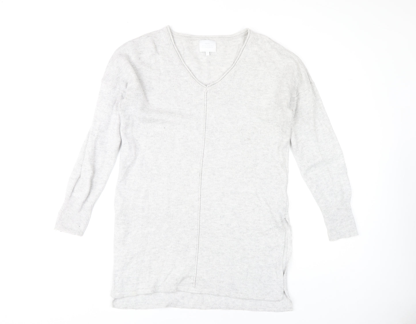 Next Women's Grey V-Neck Long Sleeve Jumper 12