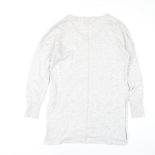 Next Women's Grey V-Neck Long Sleeve Jumper 12