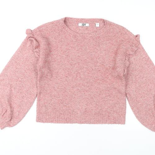 JDY Women Pink Crew Neck Jumper XS