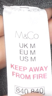 M&Co Women’s Grey Open Front Cardigan - Medium, Knit