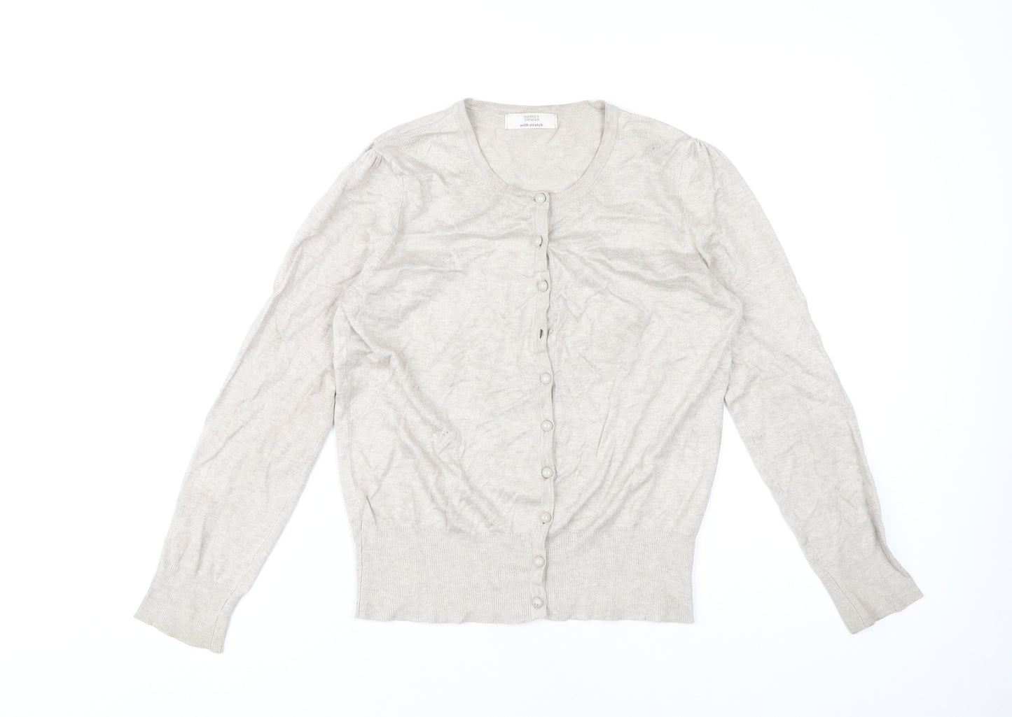 Marks and Spencer Women's Beige Cardigan Size 12