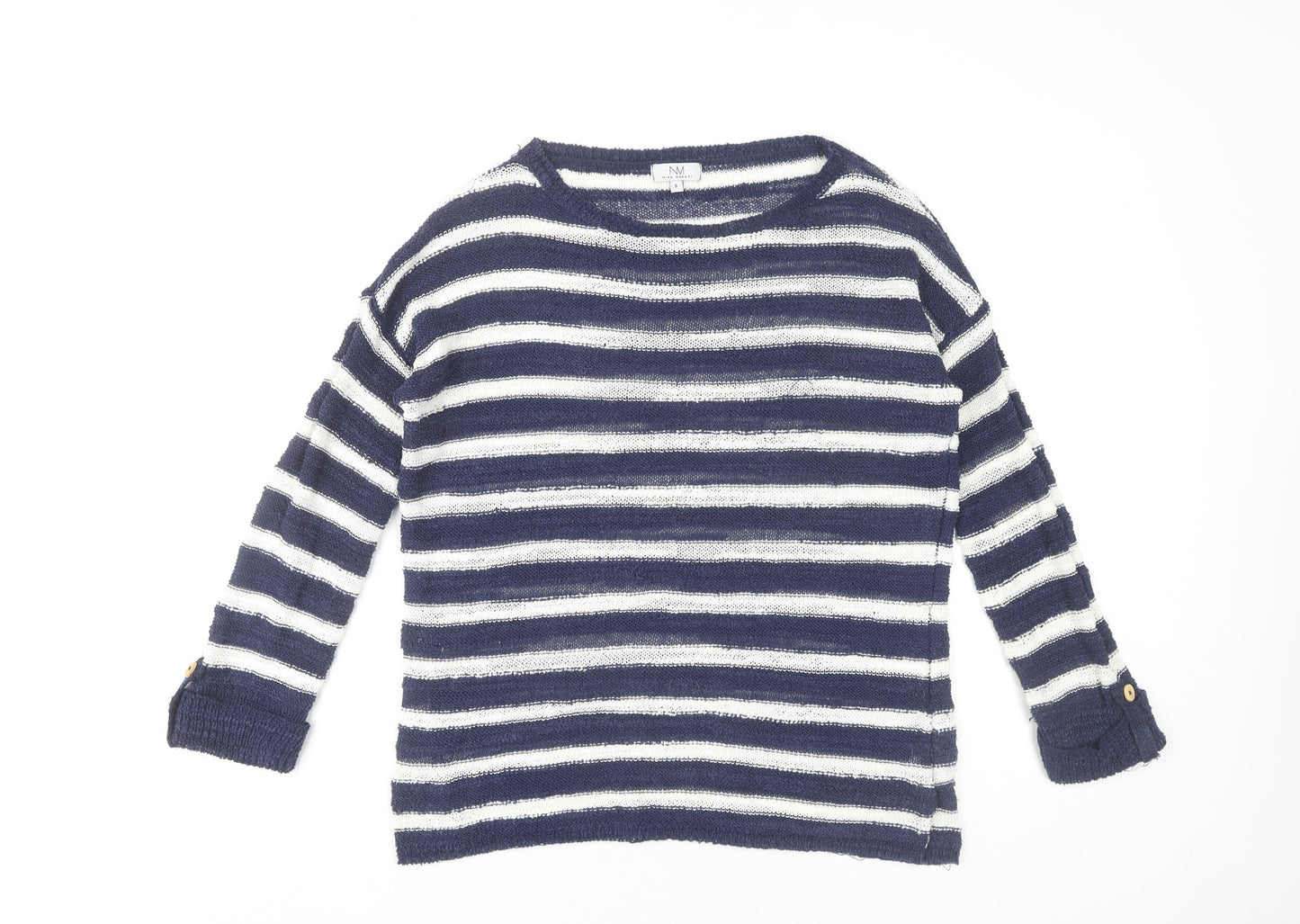 Nina Murati Women's Blue Striped Pullover Jumper S