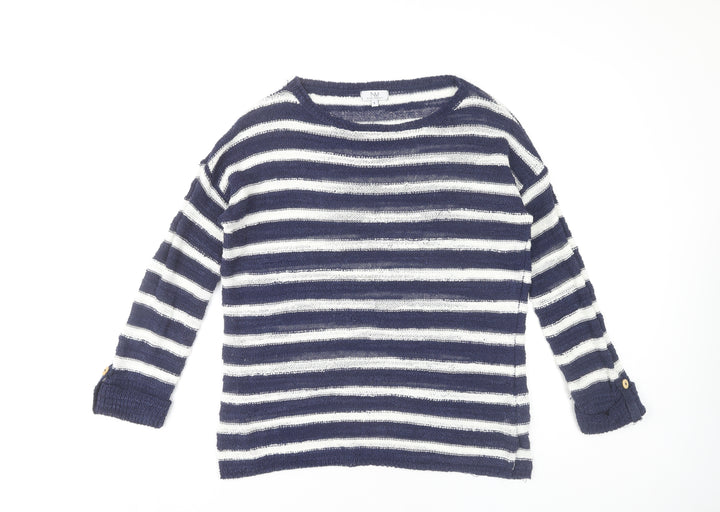 Nina Murati Women's Blue Striped Pullover Jumper S