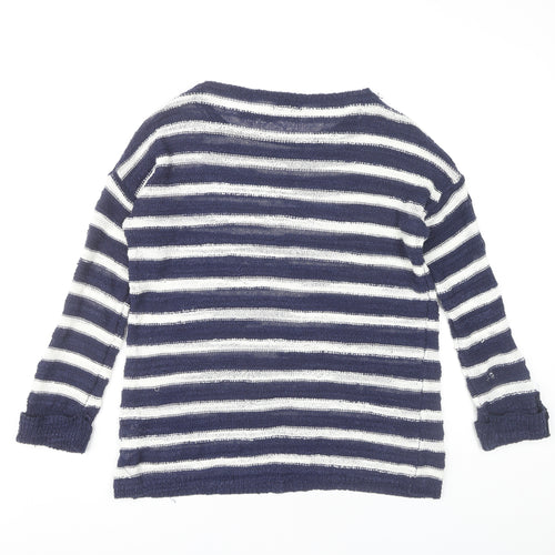 Nina Murati Women's Blue Striped Pullover Jumper S