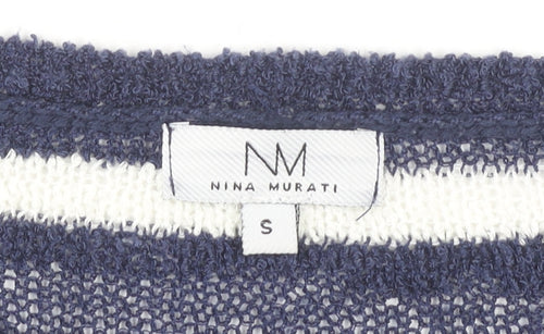 Nina Murati Women's Blue Striped Pullover Jumper S