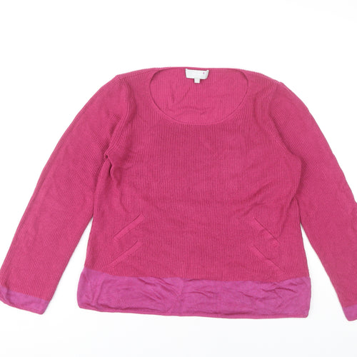Per Una Women's Pink Round Neck Pullover Jumper Size 12