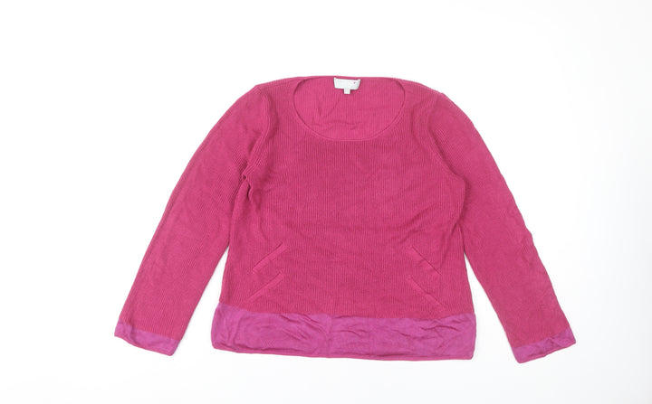 Per Una Women's Pink Round Neck Pullover Jumper Size 12