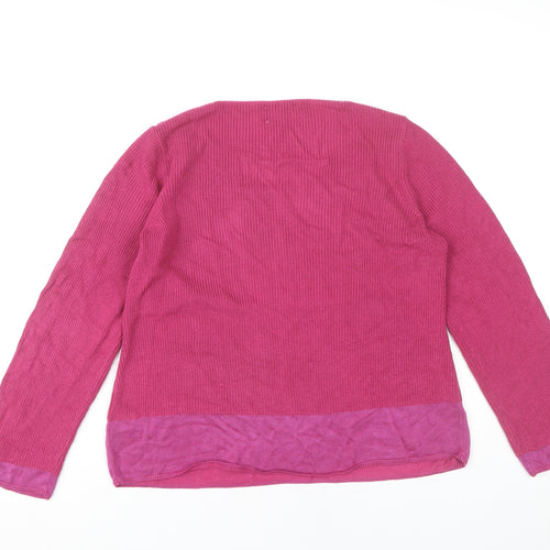 Per Una Women's Pink Round Neck Pullover Jumper Size 12