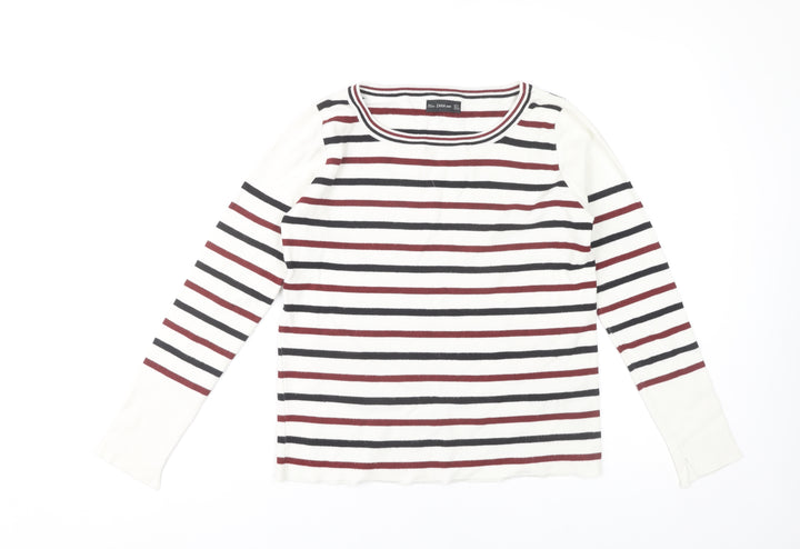 Zara Women's Multicoloured Stripe Pullover Jumper Size 12