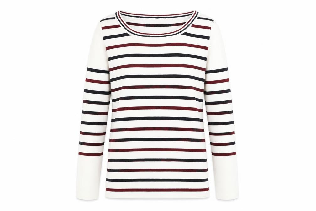 Front view of Zara Women's Multicoloured Stripe jumper, size 12