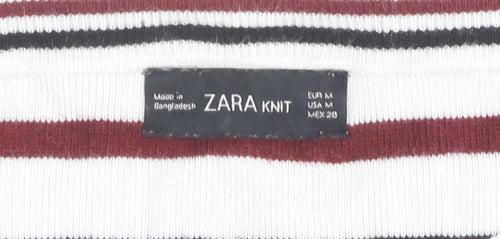 Zara Women's Multicoloured Stripe Pullover Jumper Size 12