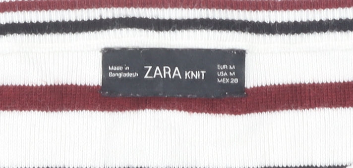 Zara Women's Multicoloured Stripe Pullover Jumper Size 12