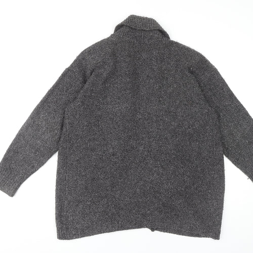 Berketex Women's Black Long Sleeve Open Front Cardigan Size 10-12