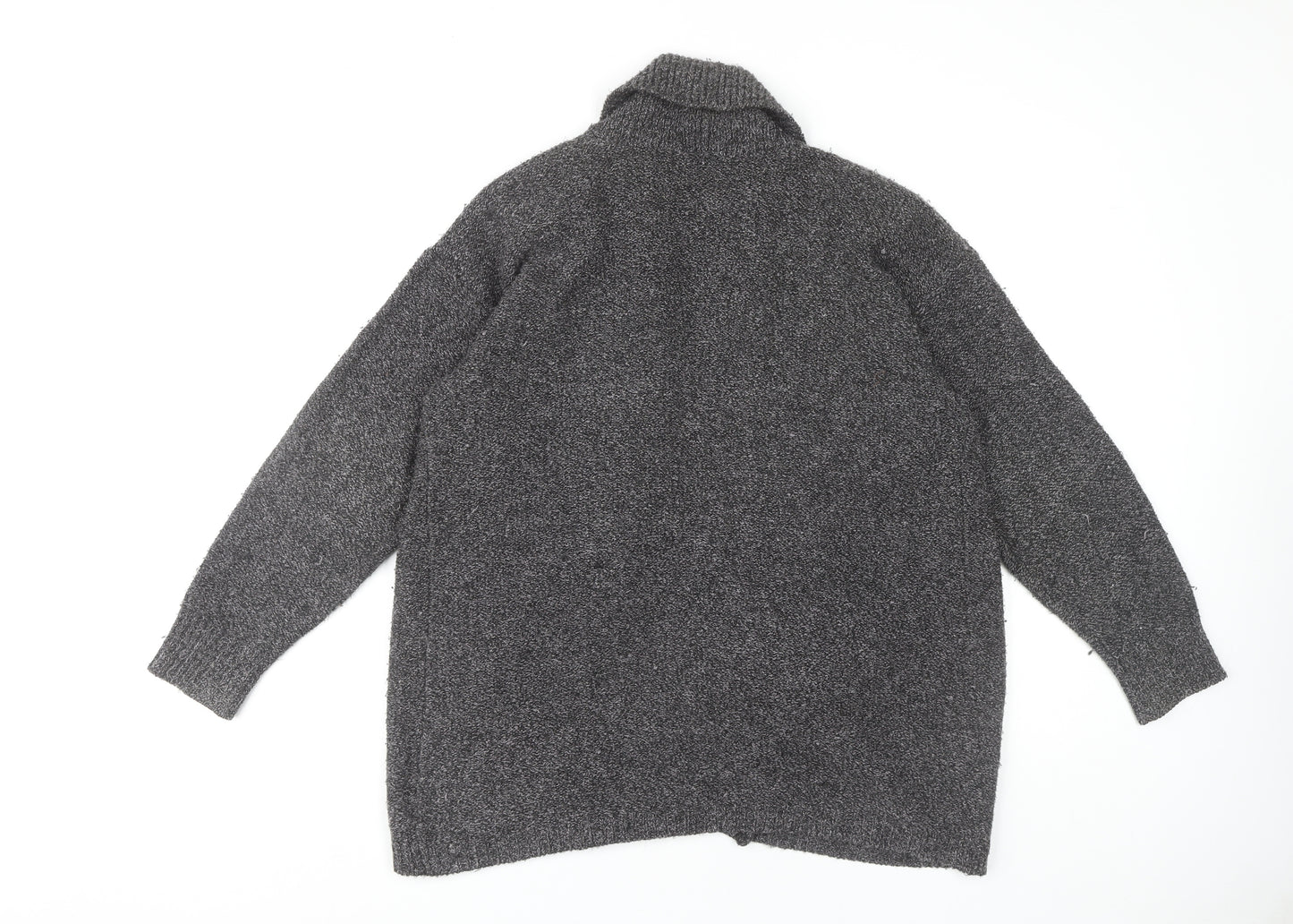 Berketex Women's Black Long Sleeve Open Front Cardigan Size 10-12