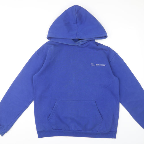 Boohoo Women's Blue Pullover Hoodie, Size S, Casual Comfort