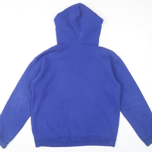 Boohoo Women's Blue Pullover Hoodie, Size S, Casual Comfort