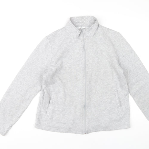 Damart Women’s Grey Full Zip Sweatshirt Size 10/12