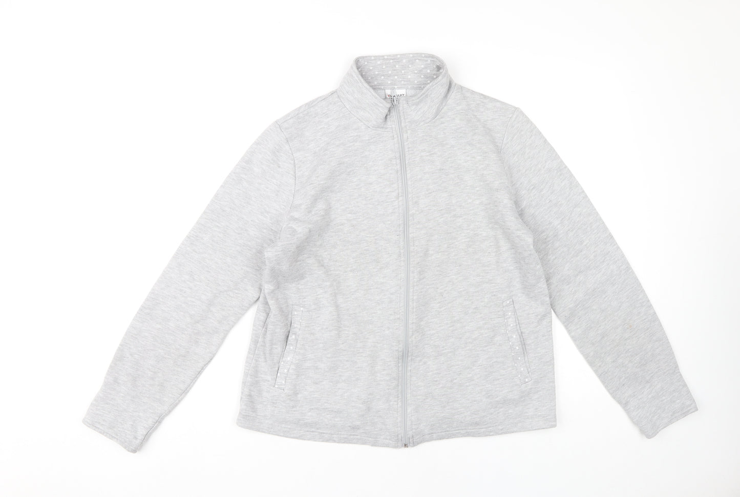 Damart Women’s Grey Full Zip Sweatshirt Size 10/12