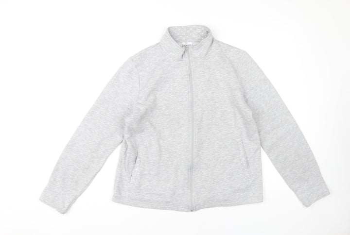 Damart Women’s Grey Full Zip Sweatshirt Size 10/12