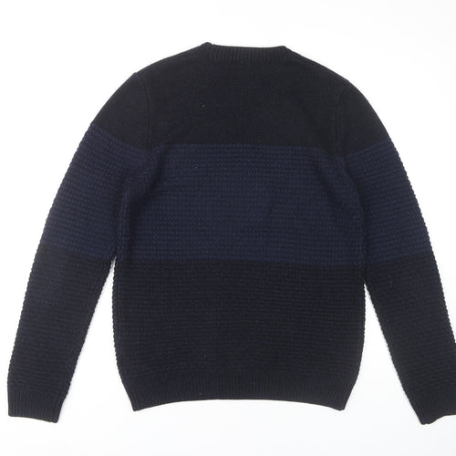 Topman Men's Blue Pullover Jumper, Size S, Crew Neck