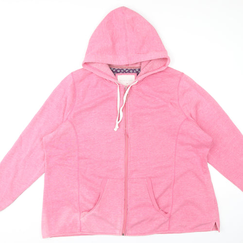 Silver Lake Women's Pink Plus Full Zip Hoodie Size 22