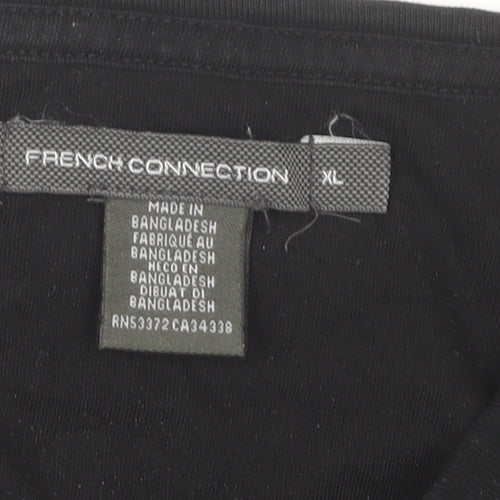 French Connection Men’s Black XL Round Neck T-Shirt