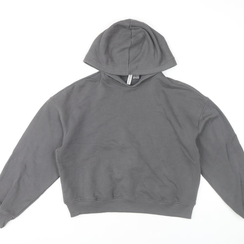 H&M Women’s Grey Pullover Hoodie Size 8